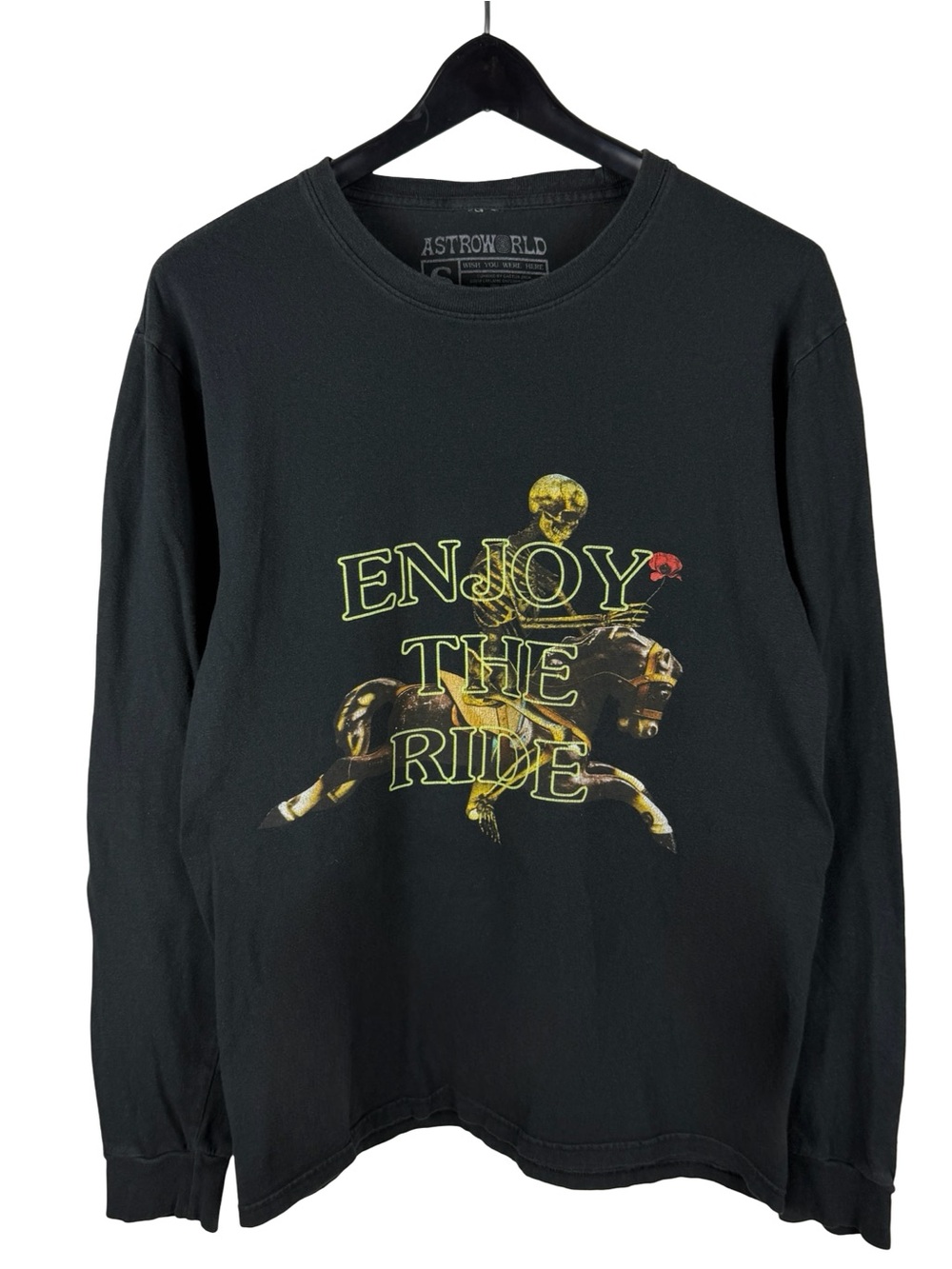 Mens Travis Scott Astroworld Enjoy The Ride Long Sleeve Streetwear Shirt Size S